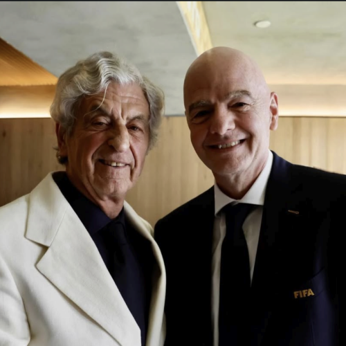 Infantino, Presidente Fifa, con Rivera celebra partita del secolo: “Azzurri torneranno presto”
