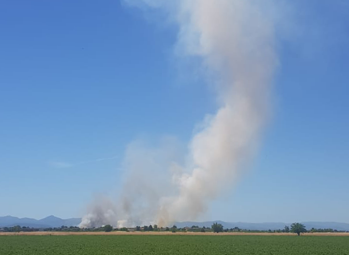 Incendio sterpaglie a Pozzolo Formigaro