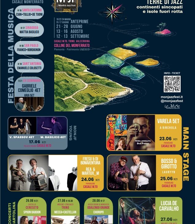 Con Monfrà Jazz Fest 2026 il Monferrato si trasforma in una grande mappa sonora