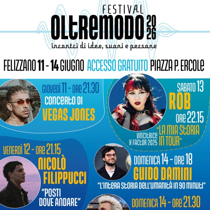 Felizzano accende l’estate con Oltremodo Festival: sul palco Vegas Jones, Rob, Filippucci, Damini e Pietro Morello