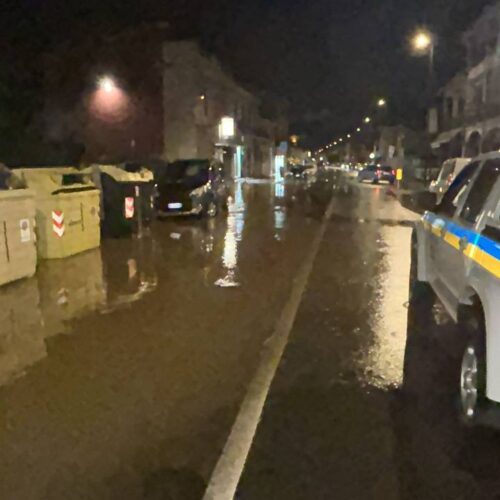 Maltempo: a Spinetta Marengo il rio Lovassina allaga via Genova