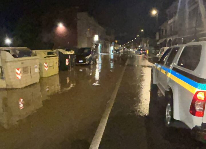 Maltempo: a Spinetta Marengo il rio Lovassina allaga via Genova
