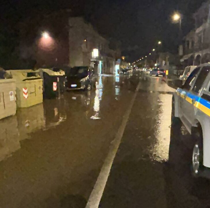 Maltempo: a Spinetta Marengo il rio Lovassina allaga via Genova