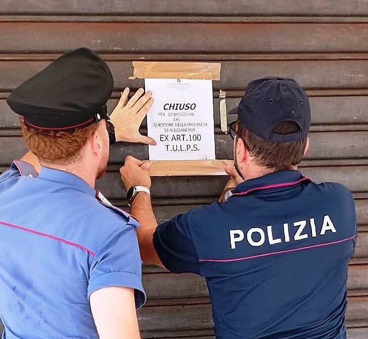 Chiuso bar nel centro di Casale: ripetuti episodi di violenza negli ultimi mesi