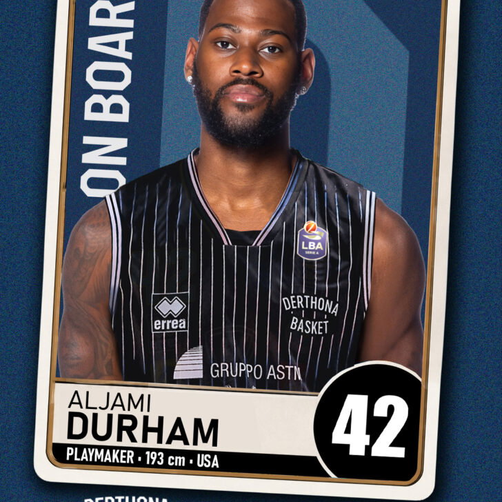 Derthona Basket: ufficiale l’arrivo del play ex Cremona Aljami Durham