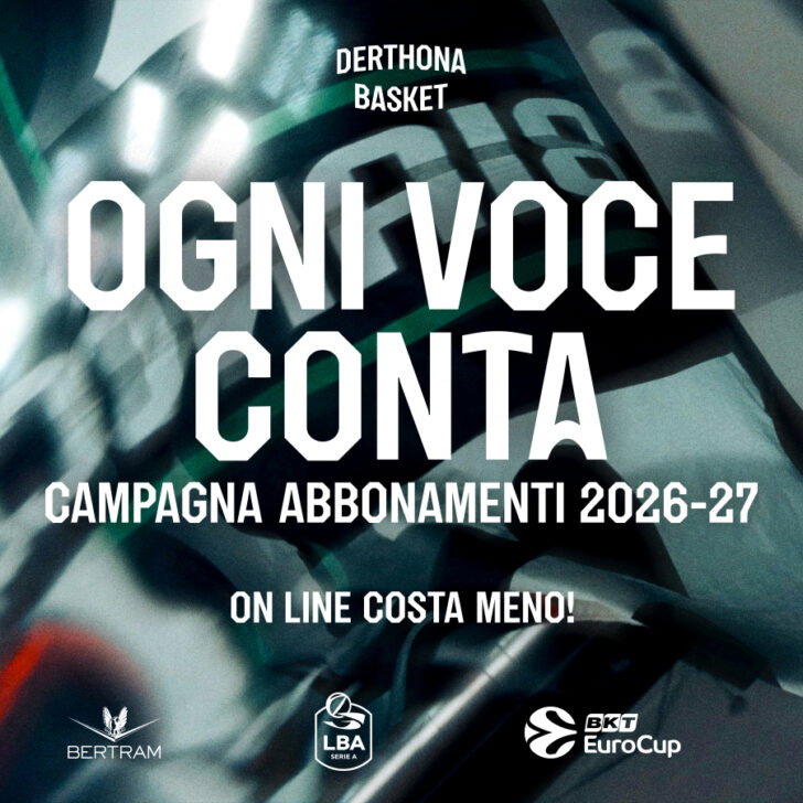 Derthona Basket, parte la campagna abbonamenti: tutti i prezzi per Serie A ed EuroCup