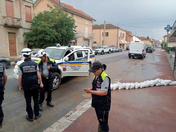 Maltempo: a Spinetta Rio Lovassina arrivato al livello di guardia