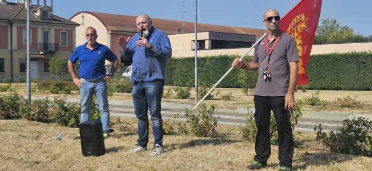 Sciopero e presidio davanti alla EPTA di Casale: Fiom, Uilm e dipendenti contro il licenziamento di un lavoratore