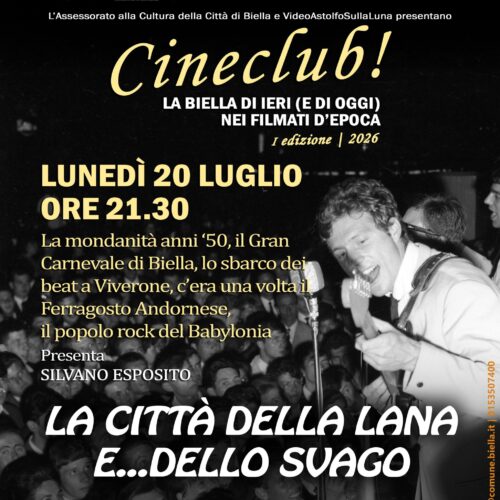 Biella riscopre il suo Novecento: al via “Cineclub!”, viaggio tra filmati d’epoca e memoria collettiva