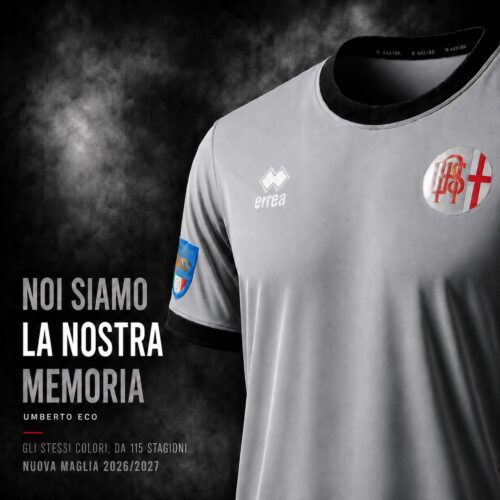 La nuova maglia dell’Alessandria calcio, accompagnata dalla frase di un alessandrino illustre: Eco