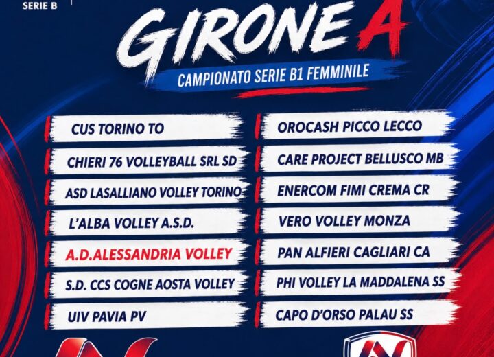 Alessandria Volley, ufficiale il girone di Serie B1: sfide con Vero Volley Monza, Chieri e Lecco