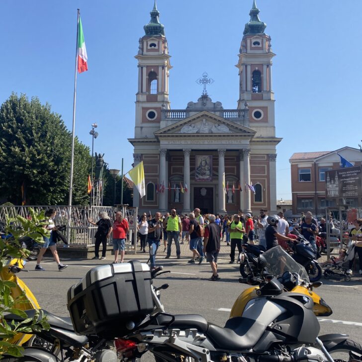 Motoraduno Madonnina dei Centauri, sabato tra tour nel Monferrato, cerimonie al Santuario e Notte Bianca a Castellazzo