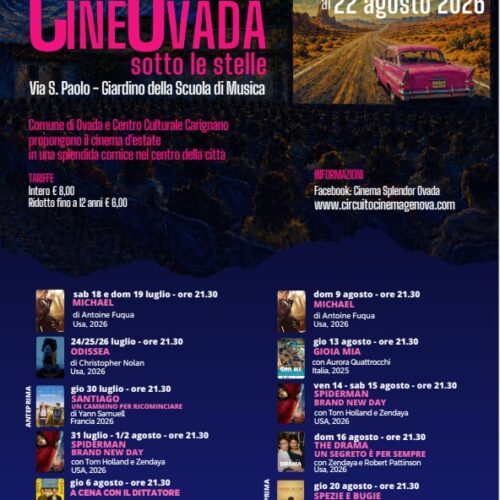 A Ovada riparte il Cinema sotto le stelle