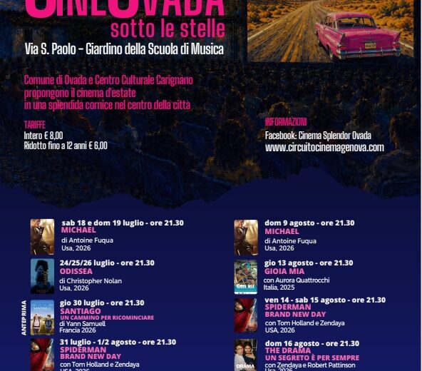 A Ovada riparte il Cinema sotto le stelle