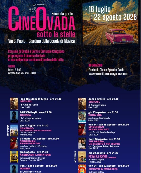 A Ovada riparte il Cinema sotto le stelle