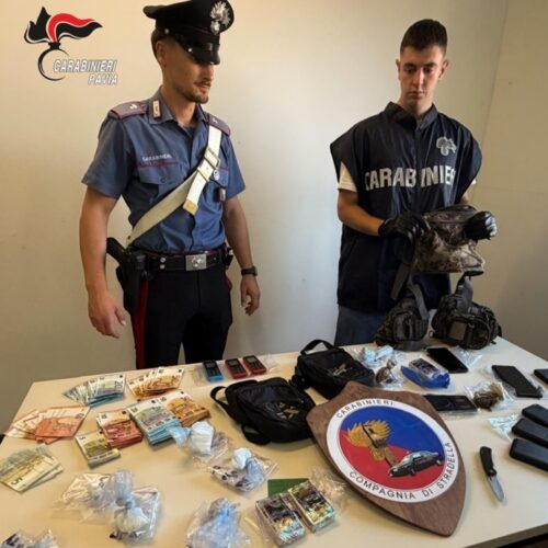 Spaccio nei boschi tra Miradolo Terme e Graffignana: scattano due arresti, il sequestro di oltre 700 grammi di droga e di 10 mila euro