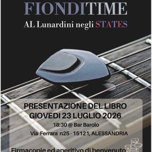 Giovedì 23 luglio ad Alessandria la presentazione del libro “Fionditime” di Alberto Del Sarto