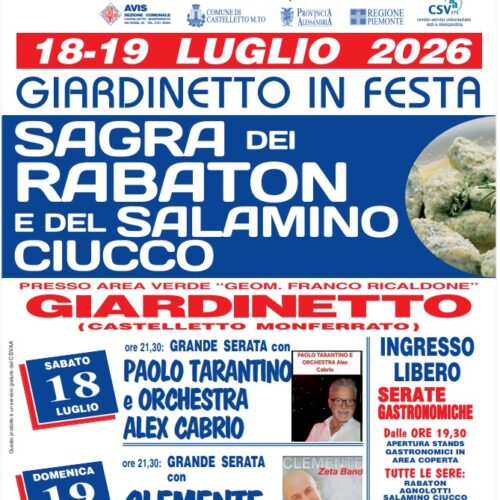 Giardinetto in festa: torna la Sagra dei Rabaton e del Salamino Ciucco