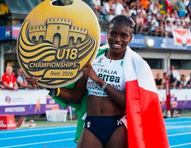 Kelly Doualla regina d’Europa: oro nei 100 metri e nuovo record continentale under 18