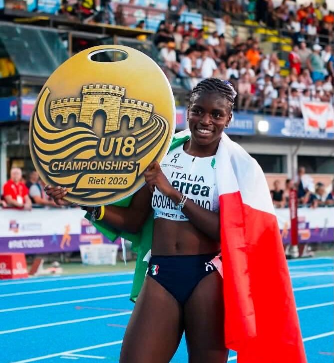 Kelly Doualla regina d’Europa: oro nei 100 metri e nuovo record continentale under 18