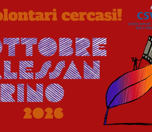 Verso l’Ottobre Alessandrino: via alla ricerca volontari degli enti del Terzo Settore entro il 10 settembre