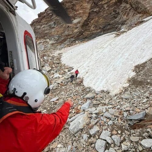 Salvati quattro alpinisti bloccati in discesa dalla Punta Giordani sul Monte Rosa