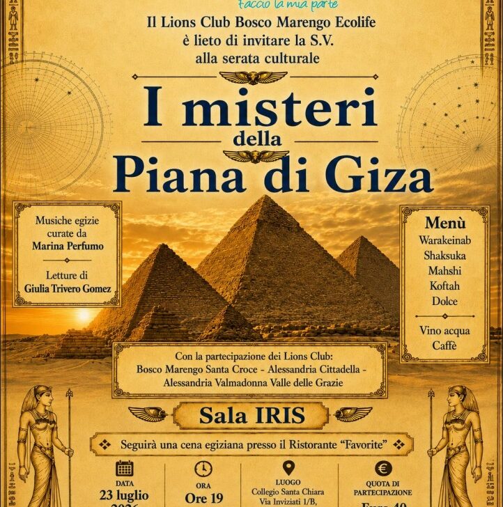 Misteri, piramidi e nuove scoperte: giovedì ad Alessandria una serata dedicata a Giza
