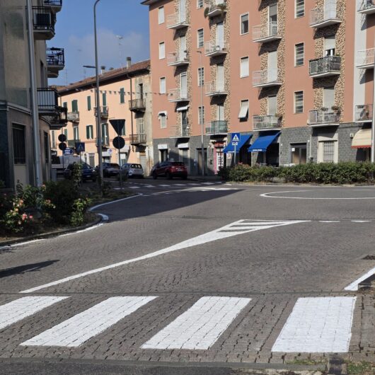 Al quartiere Cristo di Alessandria rifatte le strisce pedonali e nuovi limiti ai mezzi pesanti