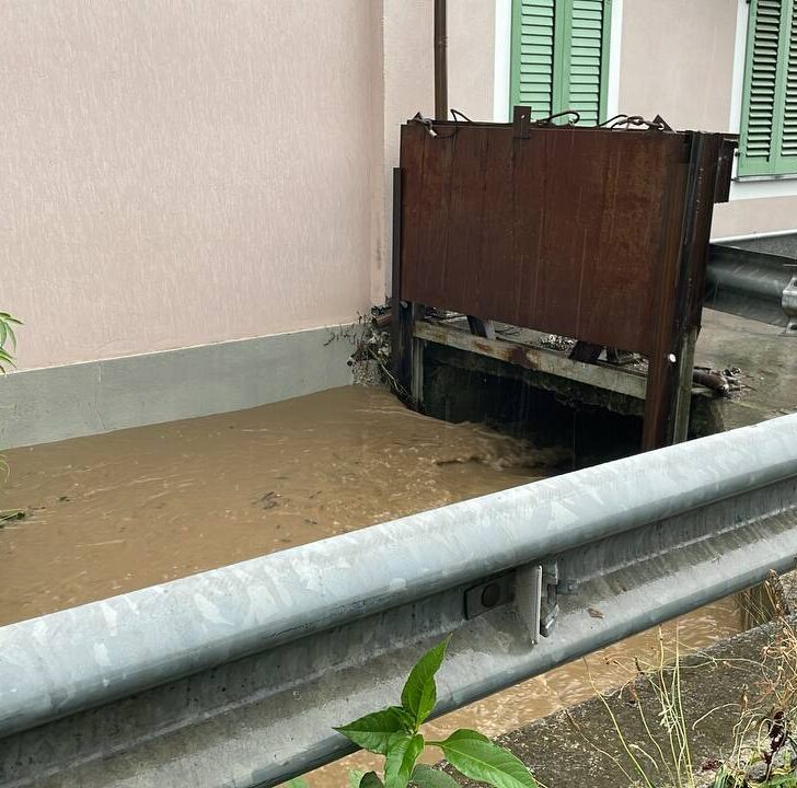 Maltempo: a Spinetta Rio Lovassina arrivato al livello di guardia