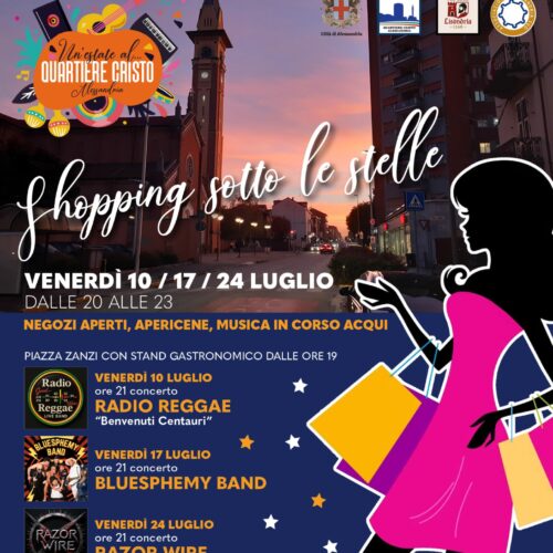 Quartiere Cristo, shopping sotto le stelle: negozi aperti e musica il 17 e 24 luglio