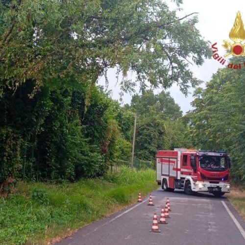 Maltempo in provincia di Pavia: quasi cinquanta interventi dei Vigili del Fuoco