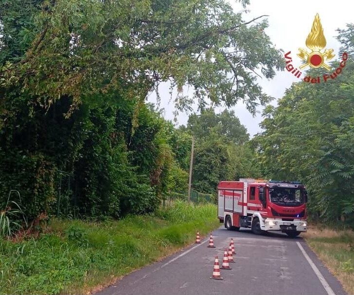 Maltempo in provincia di Pavia: quasi cinquanta interventi dei Vigili del Fuoco