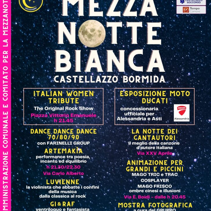 Sabato 8 agosto a Castellazzo la “Mezzanotte bianca”