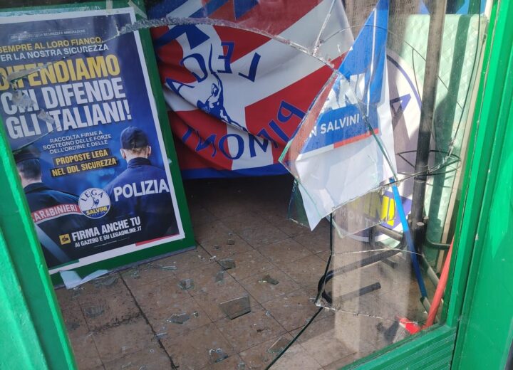 Nella notte atto vandalico nella sede della Lega a Novi