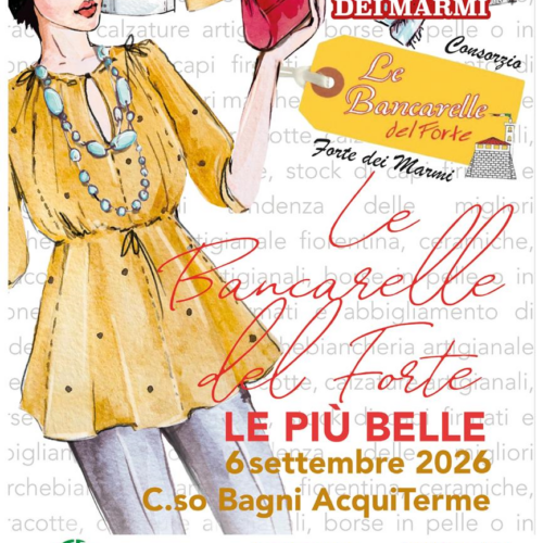 Domenica 6 settembre il mercatino da Forte dei Marmi arriva ad Acqui Terme: shopping in corso Bagni