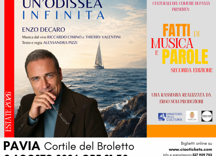 L’Odissea di Enzo Decaro domenica a Pavia