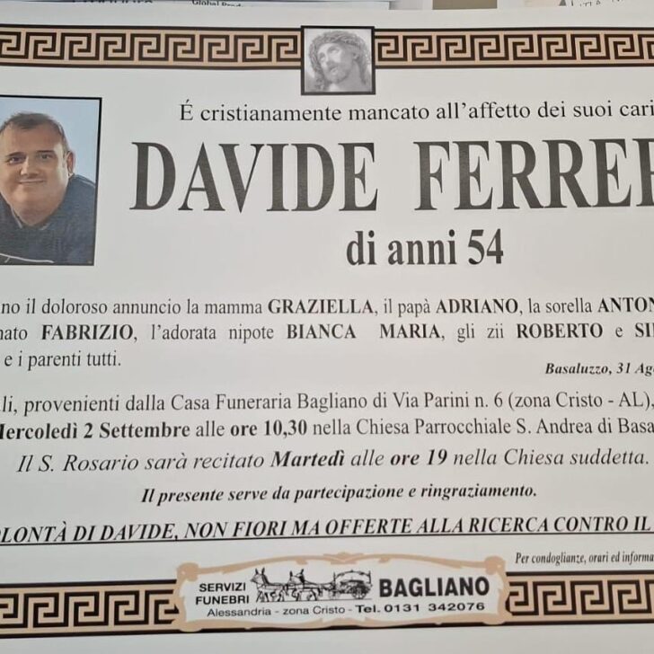 Addio al professor Davide Ferreri, liceo Eco in lutto: “Colto, capace e sempre vicino ai suoi studenti”