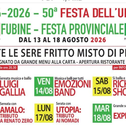 La Festa dell’Unità di Fubine compie 50 anni: sei giorni tra dibattiti, musica e cucina