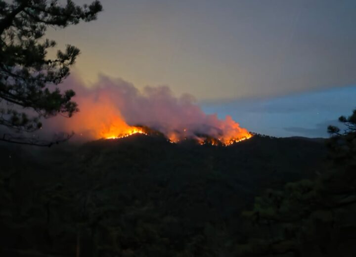 Incendio boschivo a Mornese: dopo settanta lanci di acqua dai canadair le fiamme restano estese