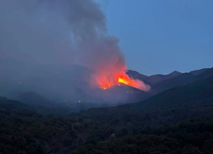Incendio boschivo a Mornese: versante della Lavagnina devastato dalle fiamme