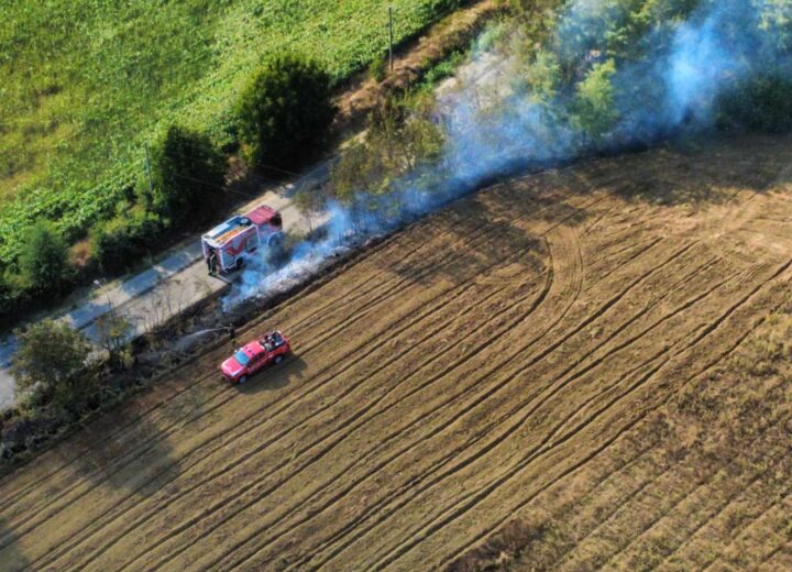 Spento l’incendio di sterpaglie a Felizzano