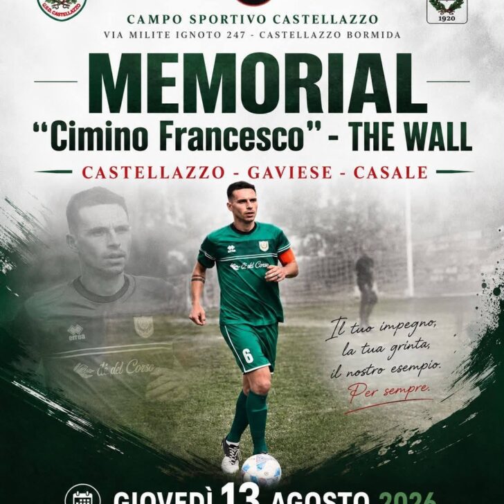 A Castellazzo il Memorial Francesco Cimino: i biancoverdi sfidano il Casale e la Gaviese
