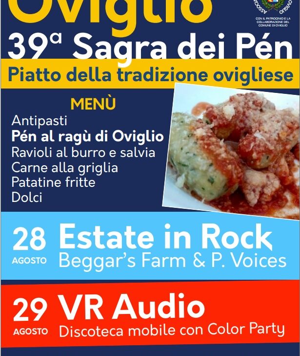 Oviglio celebra la tradizione: il 28 e 29 agosto torna la Sagra dei Pén tra sapori, musica e solidarietà