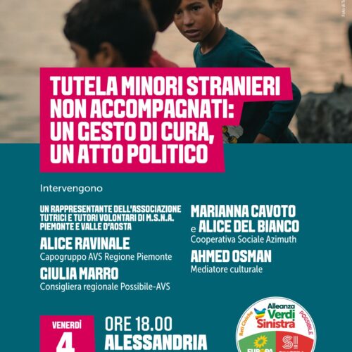 Minori stranieri non accompagnati: ad Alessandria incontro di Alleanza Verdi Sinistra su tutela e accoglienza