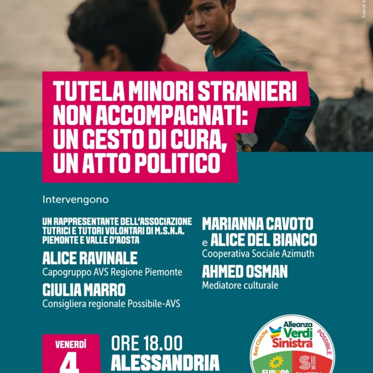 Minori stranieri non accompagnati: ad Alessandria incontro di Alleanza Verdi Sinistra su tutela e accoglienza