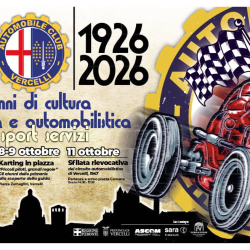Vercelli celebra i 100 anni dell’Automobile Club: una settimana tra auto storiche, kart e il ritorno del circuito del 1947