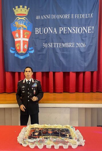 I Carabinieri di Novi Ligure salutano il Luogotenente Roberto Di Stefano, in pensione dopo 40 anni nell’Arma