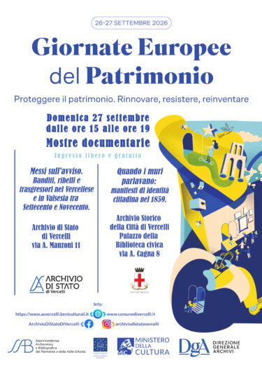Vercelli riscopre la sua storia: due mostre negli archivi per le Giornate Europee del Patrimonio