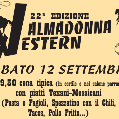 Valmadonna Western: il 12 settembre cena tex-mex, balli country e toro meccanico