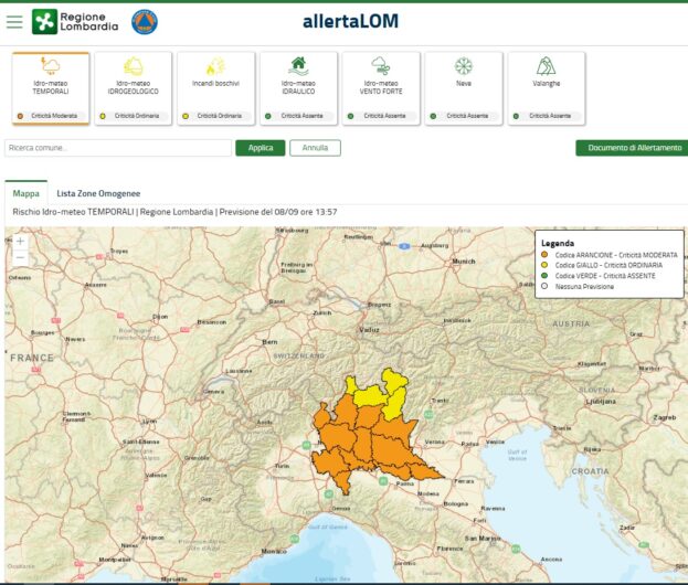 Allerta per temporali in Lombardia: parchi chiusi a Milano e Pavia